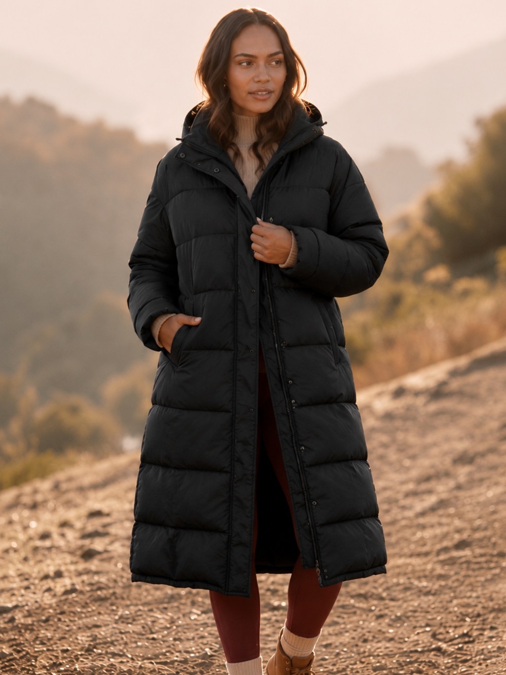 Quince Long Down Puffer Coat Black Small 700 Fill Power $350 Retail